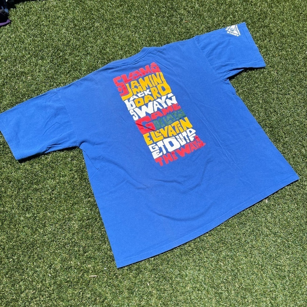 VTG 90’s Above The Rim Basketball Blue Tee - Picture 2 of 6